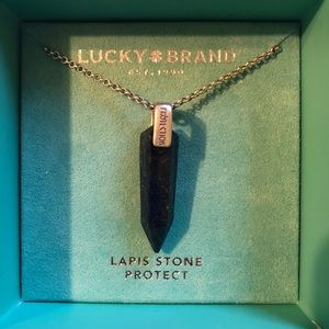 Lucky Brand Lapis Stone "Protection" Necklace